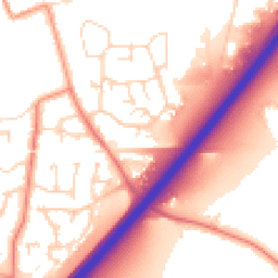Daytime road noise heatmap for LE65 1FZ