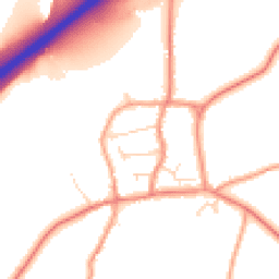 Daytime road noise heatmap for LE65 1GX