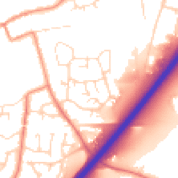 Daytime road noise heatmap for LE65 1HL