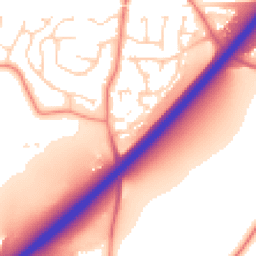 Daytime road noise heatmap for LE65 1JE