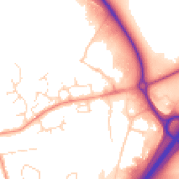 Daytime road noise heatmap for LE65 1LY