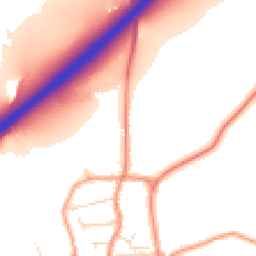 Daytime road noise heatmap for LE65 1TD