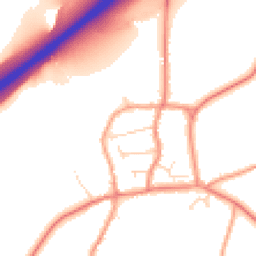 Daytime road noise heatmap for LE65 1WE