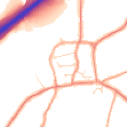 Daytime road noise heatmap for LE65 1WG