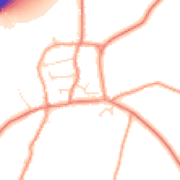 Daytime road noise heatmap for LE65 1WW