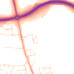 Daytime road noise heatmap for LE65 2AL