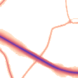 Daytime road noise heatmap for LE65 2TA