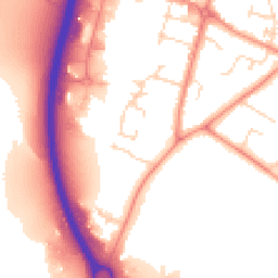 Daytime road noise heatmap for LE7 1JA