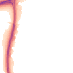 Night-time road noise heatmap for LE7 1NA