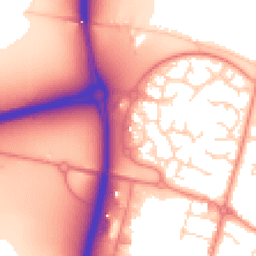 Daytime road noise heatmap for LE7 1YH