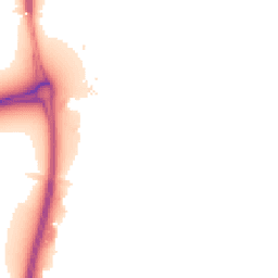 Night-time road noise heatmap for LE7 1YT