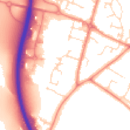 Daytime road noise heatmap for LE7 1ZE