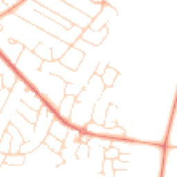 Daytime road noise heatmap for LE7 2BU