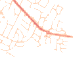 Daytime road noise heatmap for LE7 2BX