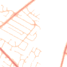 Daytime road noise heatmap for LE7 2EA