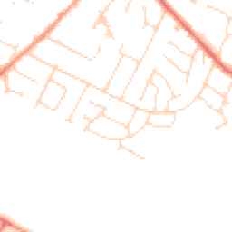 Daytime road noise heatmap for LE7 2PQ