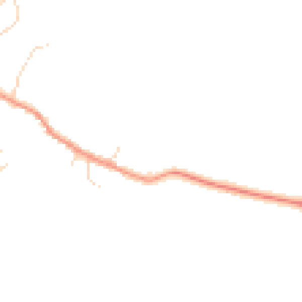 Daytime road noise heatmap for LE7 3DZ