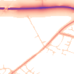 Daytime road noise heatmap for LE7 3FF