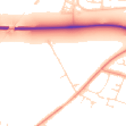 Daytime road noise heatmap for LE7 3FU