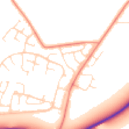 Daytime road noise heatmap for LE7 3SA
