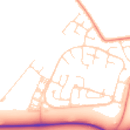 Daytime road noise heatmap for LE7 3SW