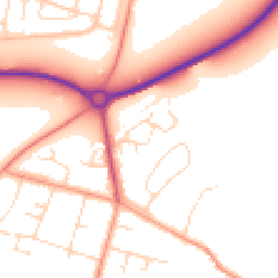 Daytime road noise heatmap for LE7 3TT