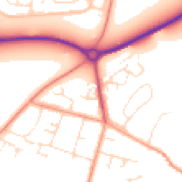 Daytime road noise heatmap for LE7 3UY