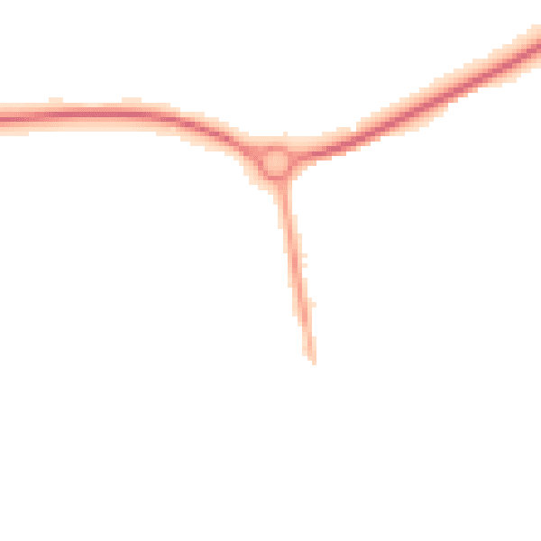 Night-time road noise heatmap for LE7 3UY