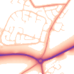 Daytime road noise heatmap for LE7 3XH