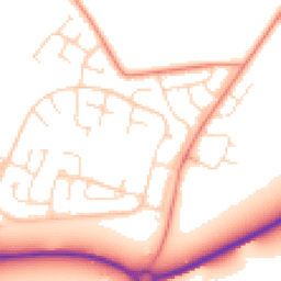 Daytime road noise heatmap for LE7 3XR