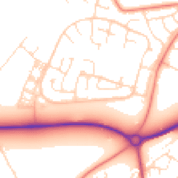 Daytime road noise heatmap for LE7 3ZE