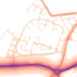 Daytime road noise heatmap for LE7 3ZU