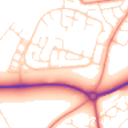 Daytime road noise heatmap for LE7 3ZW