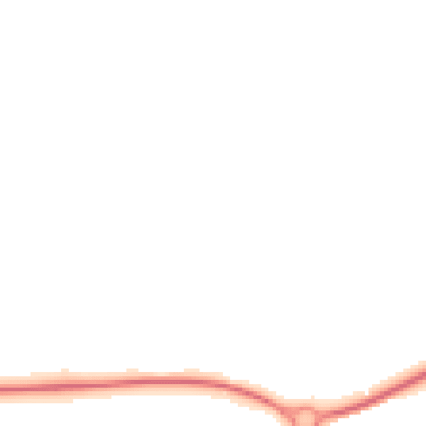 Night-time road noise heatmap for LE7 3ZY