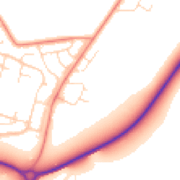 Daytime road noise heatmap for LE7 4XW
