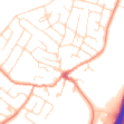 Daytime road noise heatmap for LE7 7DU