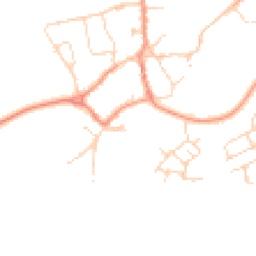 Daytime road noise heatmap for LE7 7NY