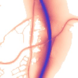 Daytime road noise heatmap for LE7 7QF