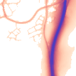 Daytime road noise heatmap for LE7 7SZ