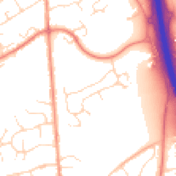 Daytime road noise heatmap for LE7 7WB