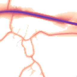 Daytime road noise heatmap for LE7 9AT