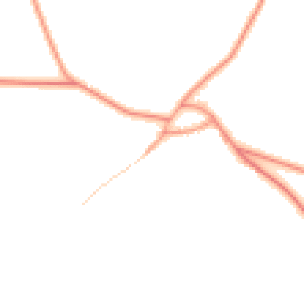 Daytime road noise heatmap for LE7 9EG
