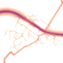 Daytime road noise heatmap for LE7 9GG