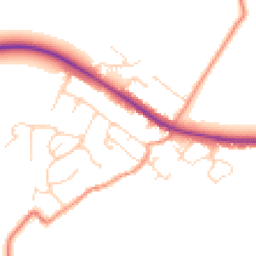 Daytime road noise heatmap for LE7 9GH