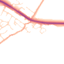 Daytime road noise heatmap for LE7 9GS