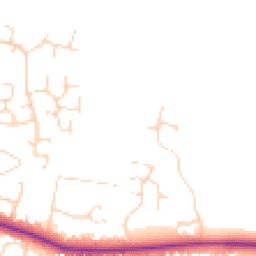 Daytime road noise heatmap for LE7 9GZ