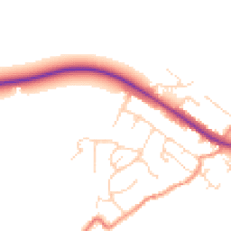 Daytime road noise heatmap for LE7 9HA