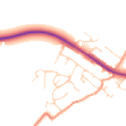 Daytime road noise heatmap for LE7 9HF