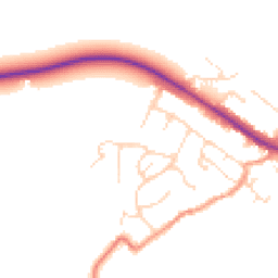 Daytime road noise heatmap for LE7 9HS