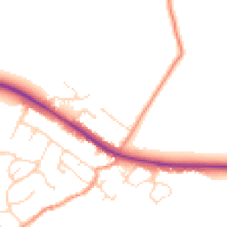 Daytime road noise heatmap for LE7 9JN